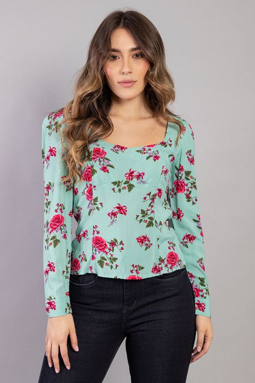 Blusa manga larga