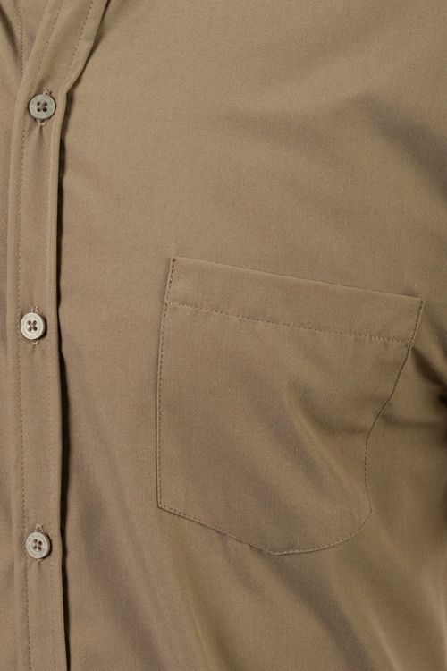 Camisa Manga Corta Essential Cuello Nerú en Popelina