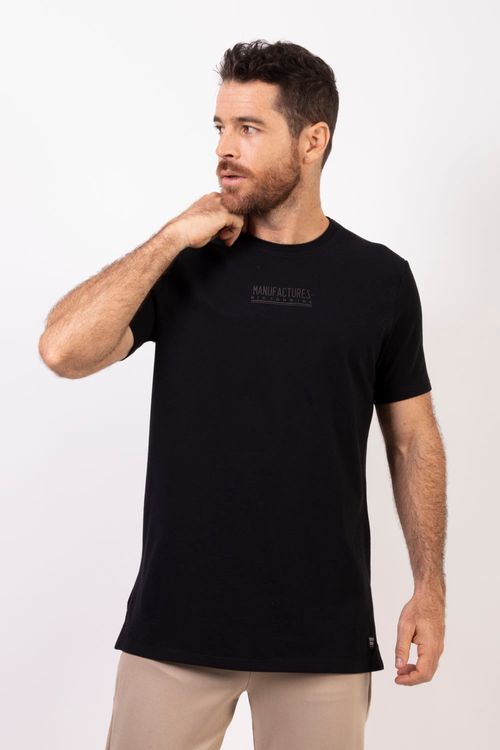 Camiseta Masculina Cuello Redondo Essential en Piqué Lycrado