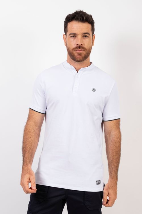 Camiseta Masculina Polo Cuello Nerú Essential en Piqué Lycrado