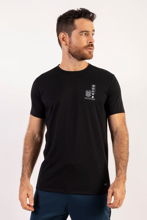 Camiseta Masculina Cuello Redondo Essential en Algodón Poliéster
