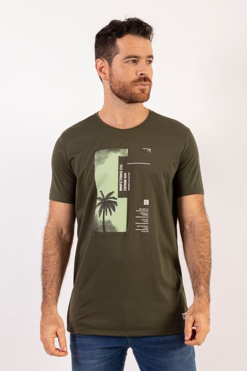 Camiseta Masculina Cuello Redondo Essential en Algodón Poliéster