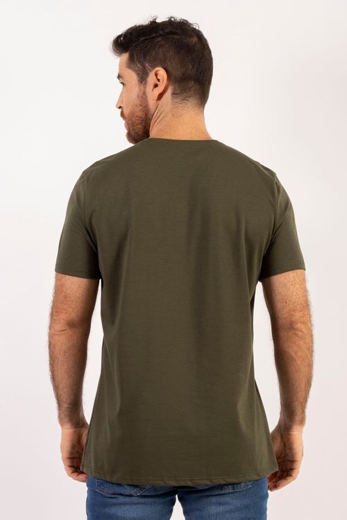 Camiseta Masculina Cuello Redondo Essential en Algodón Poliéster