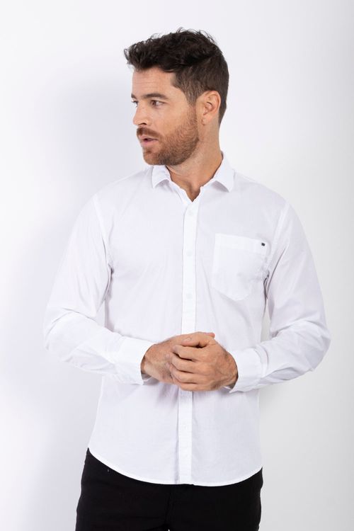 Camisa Manga Larga Essential en Popelina
