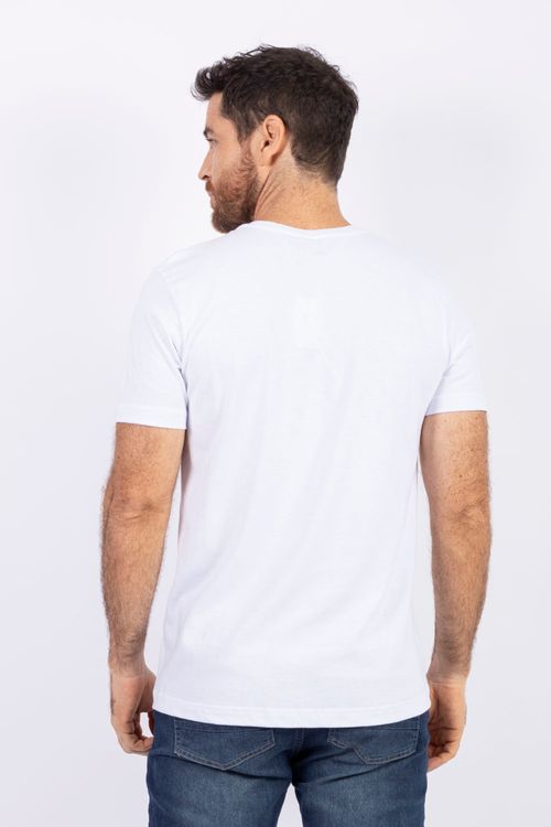 Camiseta Masculina Cuello V Essential en Algodón