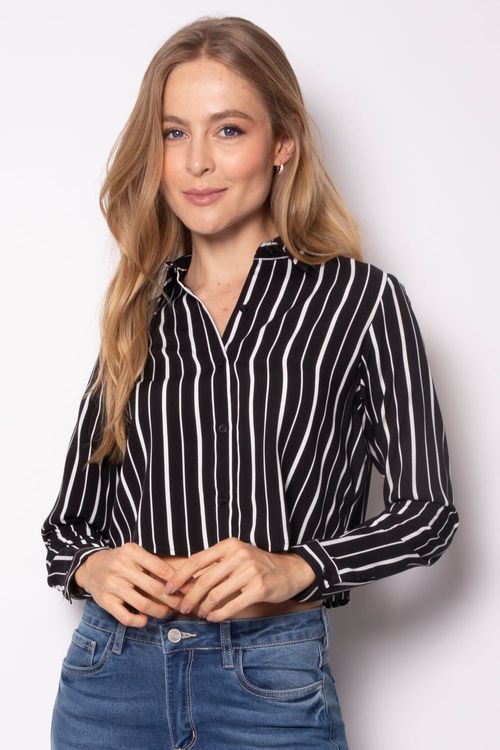 Camisa Crop Rayas