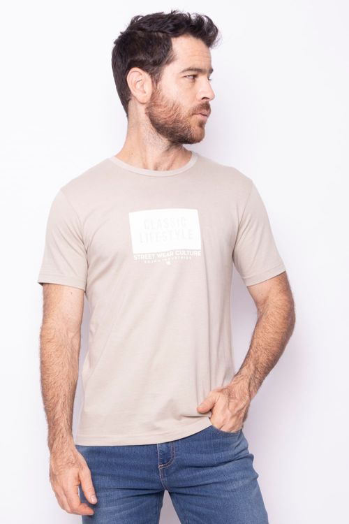 Camiseta Masculina Cuello Redondo Essential en Algodón