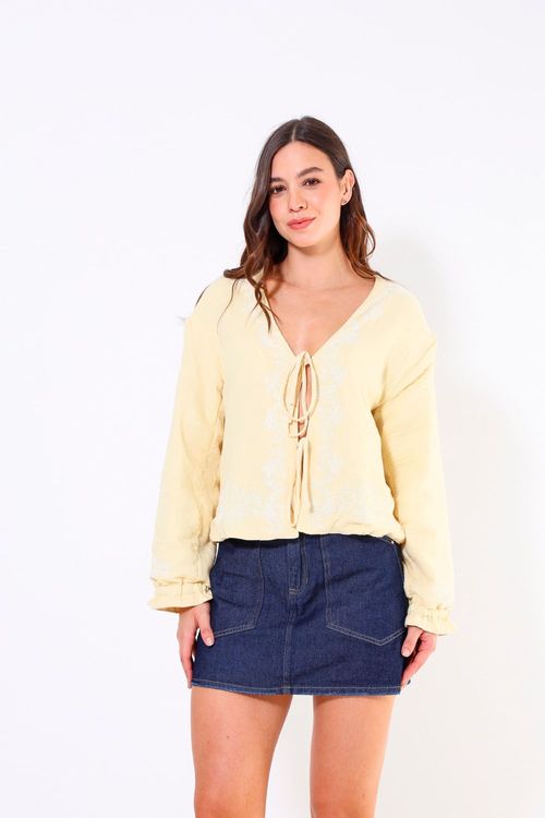 Chaqueta efecto Bordado