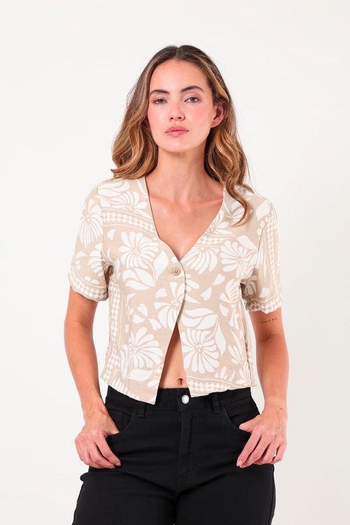 Camisa Floral Crop